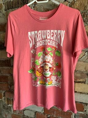 Strawberry Shortcake Pink Graphic Tee - Women's Short Sleeve